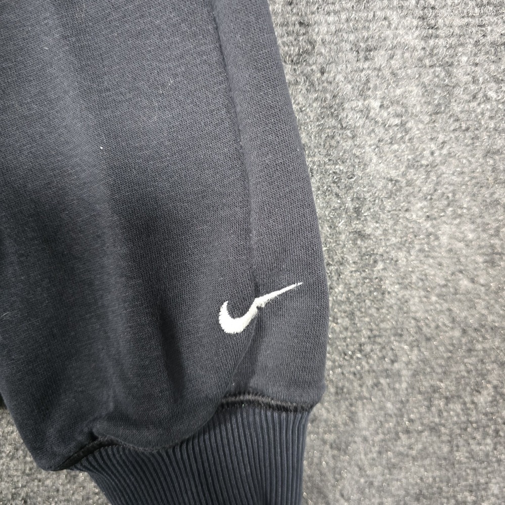 VTG Y2K Nike Hoodie Mens Medium Black Embroidered Logo Spell Out Athletic Dept - Picture 3 of 8